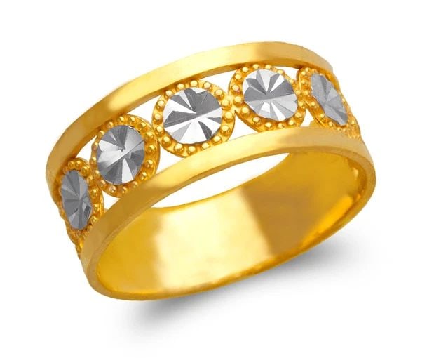 NEW 14K TWO TONE GOLD LADIES FILIGREE RING: NEW 14K TWO TONE GOLD LADIES FILIGREE RING LADIES FILIGREE RING NEW 14K TWO TONE GOLD Apx. WIDTH: 8mm Apx. WEIGHT: 3.1g