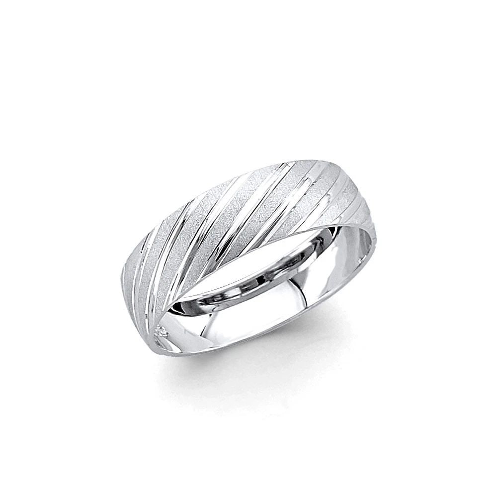 NEW 14K WHITE GOLD MEN'S WEDDING BAND - SIZE 10 (1 of 1)