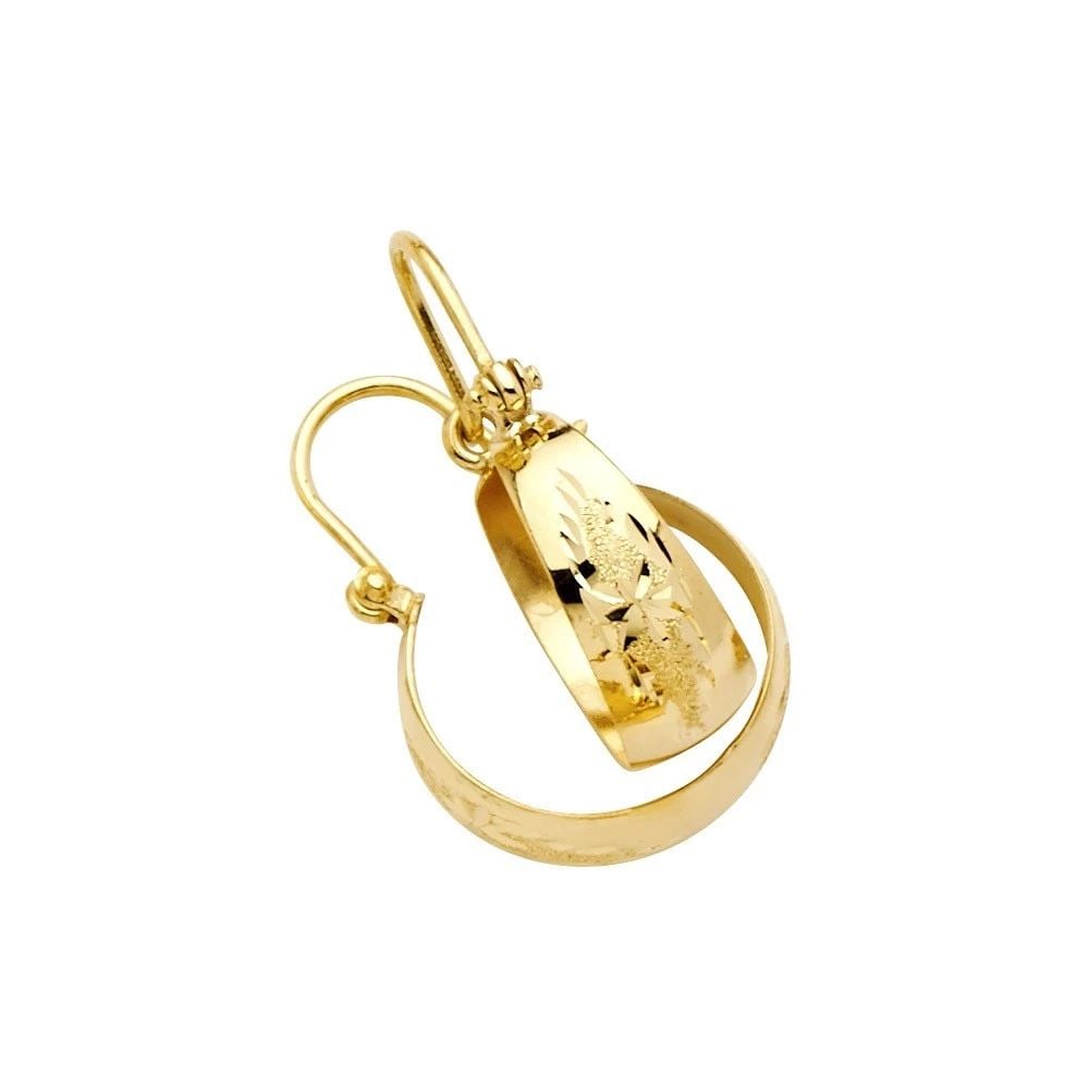 NEW 14K YELLOW GOLD DC GRADUATED HOOP EARRINGS: NEW 14K YELLOW GOLD DC GRADUATED HOOP EARRINGS DC GRADUATED HOOP EARRINGS NEW 14K YELLOW GOLD HEIGHT - 15 mm WIDTH - 15 mm Apx WEIGHT - 2.3 g