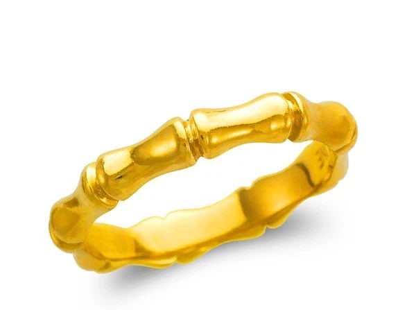 NEW 14K YELLOW GOLD LADIES BAMBOO RING 3MM: NEW 14K YELLOW GOLD LADIES BAMBOO RING 3MM LADIES BAMBOO RING 3MM NEW 14K YELLOW GOLD Apx. WIDTH: 3mm Apx. WEIGHT: 3.0g