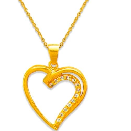 NEW 14K YELLOW GOLD HEART PENDANT (1 of 2)
