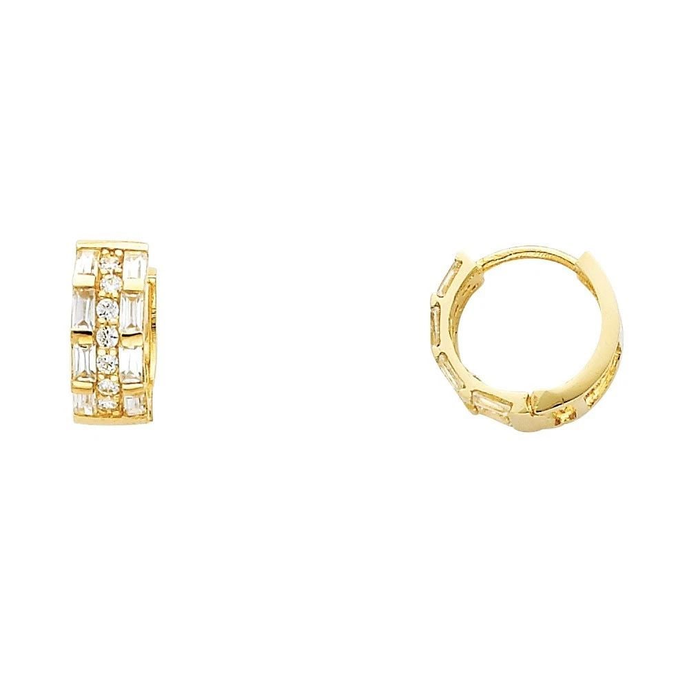 NEW 14K YELLOW GOLD HUGGIES EARRINGS: NEW 14K YELLOW GOLD HUGGIES EARRINGS HUGGIES EARRINGS NEW 14K YELLOW GOLD HEIGHT - 13 mm WIDTH - 13 mm Apx WEIGHT - 2.2 g