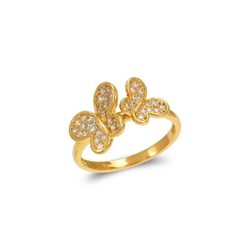 NEW 14K YELLOW GOLD LADIES FANCY BUTTERFLY RING: NEW 14K YELLOW GOLD LADIES FANCY BUTTERFLY RING LADIES FANCY BUTTERFLY RING NEW 14K YELLOW GOLD Apx. SIZE: 10mm Apx. WEIGHT: 2.9g