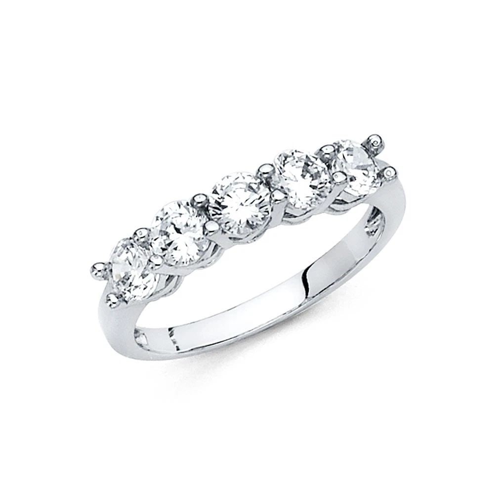 NEW 14K WHITE GOLD WEDDING BAND - SIZE 7 (1 of 2)