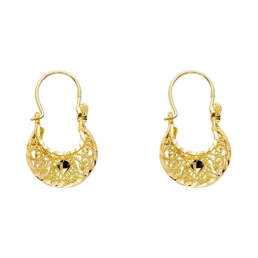 NEW 14K YELLOW GOLD DC BASKET EARRINGS: NEW 14K YELLOW GOLD DC BASKET EARRINGS DC BASKET EARRINGS NEW 14K YELLOW GOLD HEIGHT - 21 mm WIDTH - 12 mm Apx WEIGHT - 2.2 g