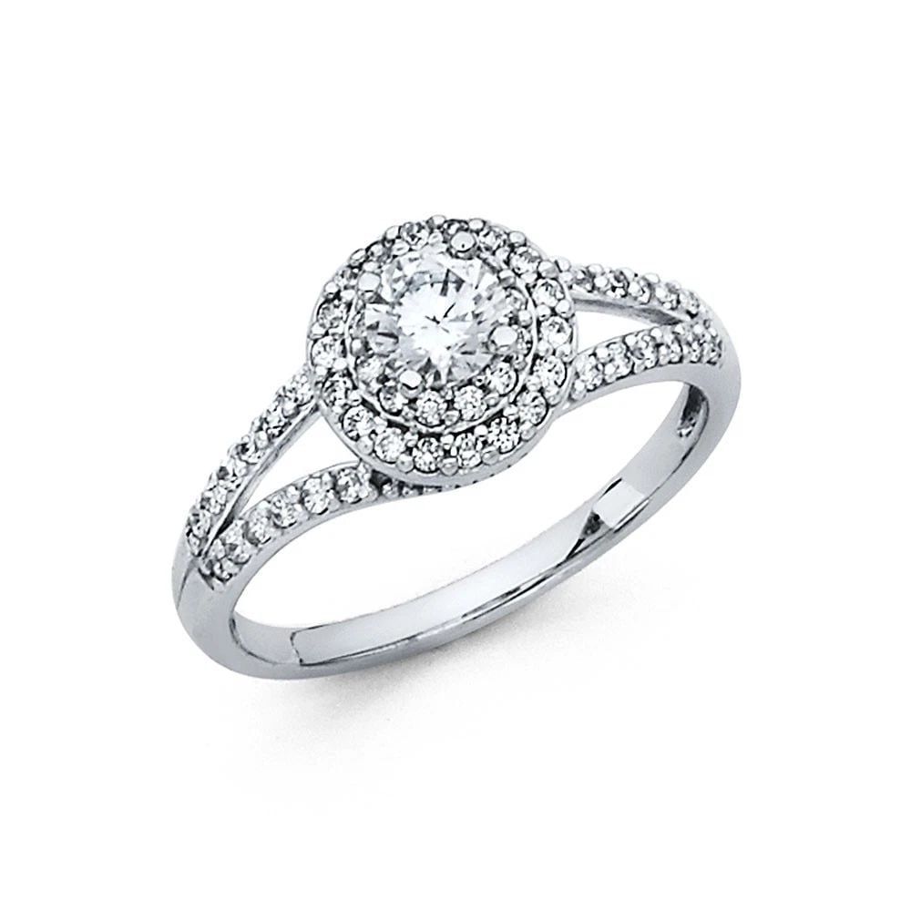 NEW 14K WHITE GOLD ENGAGEMENT RING - SIZE 7 (1 of 1)
