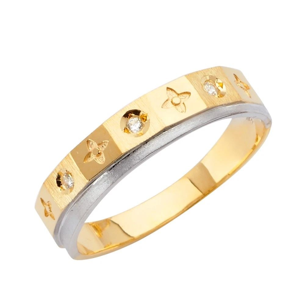 NEW 14K TWO TONE GOLD MEN'S WEDDING BAND - SIZE 10: NEW 14K TWO TONE GOLD MEN'S WEDDING BAND MEN'S WEDDING BAND NEW 14K TWO TONE GOLD WIDTH : 5 mm WEIGHT : 2.9g