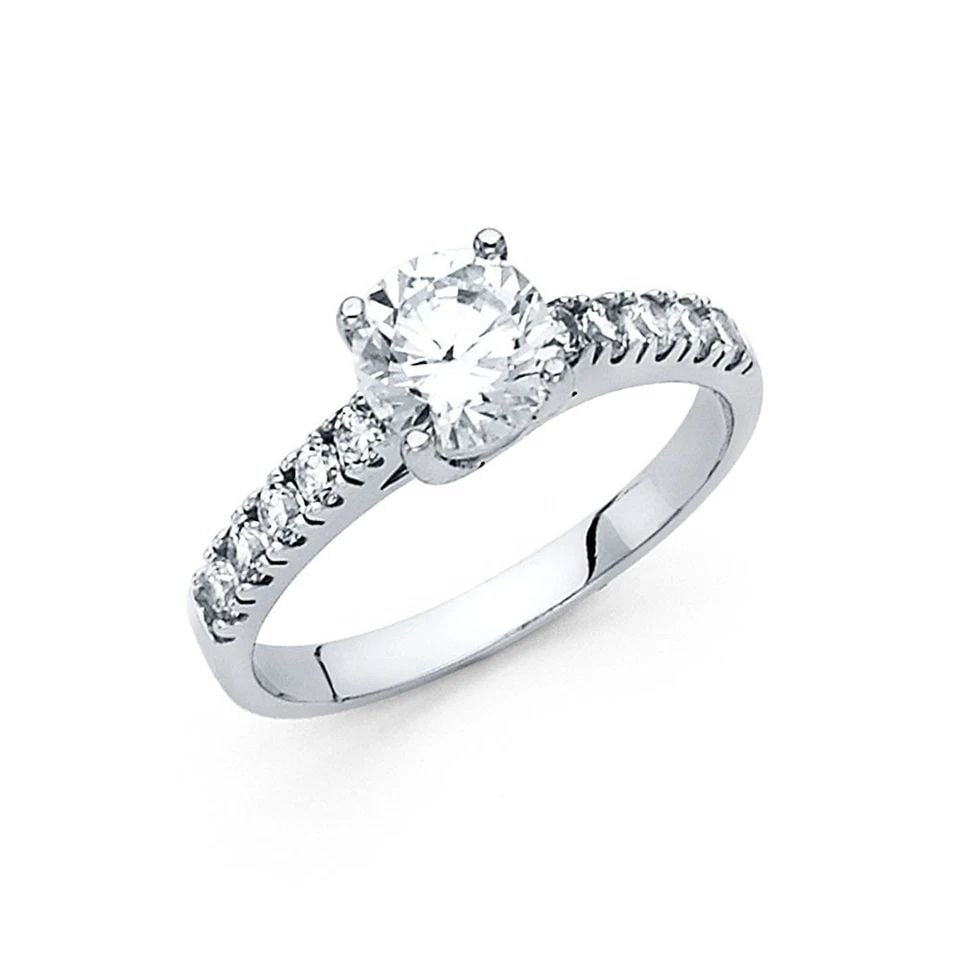 NEW 14K WHITE GOLD ENGAGEMENT RING (1 of 1)