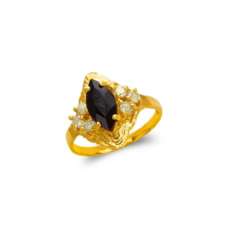 NEW 14K YELLOW GOLD LADIES ONYX RING (1 of 1)