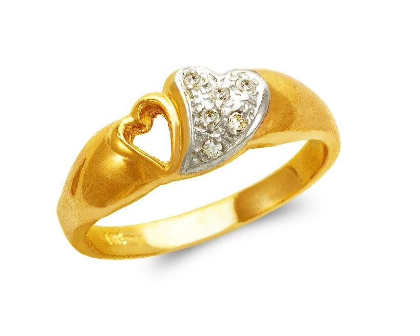 NEW 14K TWO TONE GOLD LADIES FASHION RING (1 of 1)
