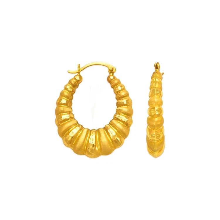 NEW 14K YELLOW GOLD HOLLOW SHRIMP HOOP EARRINGS: NEW 14K YELLOW GOLD HOLLOW SHRIMP HOOP EARRINGS HOLLOW SHRIMP HOOP EARRINGS NEW 14K YELLOW GOLD Width: Approx. 24mm Apx WEIGHT: 2.8g