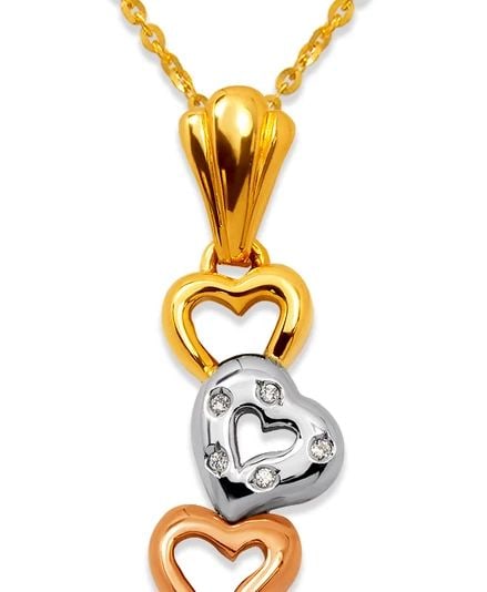NEW 14K TRICOLOR GOLD TIGER PENDANT (1 of 2)