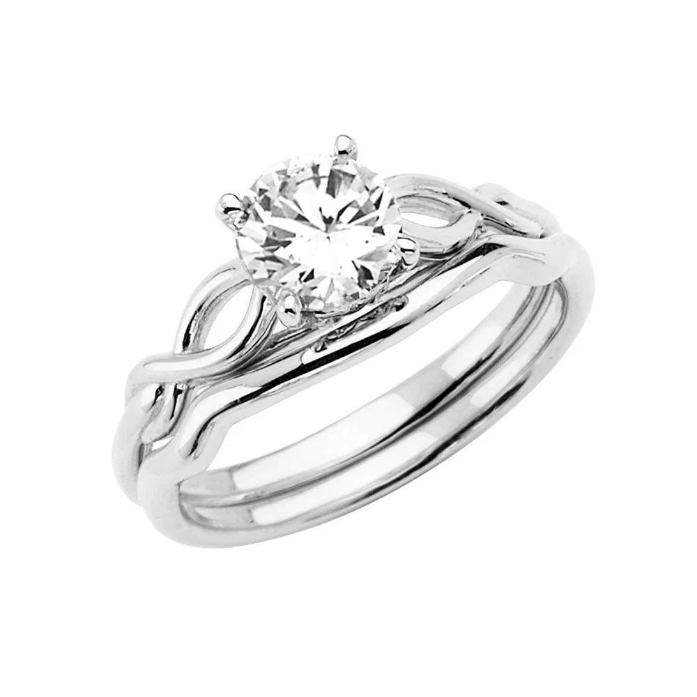 NEW 14K WHITE GOLD ENGAGEMENT RING (1 of 1)