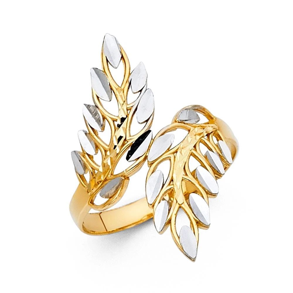 NEW 14K TWO TONE GOLD FANCY RING (1 of 2)