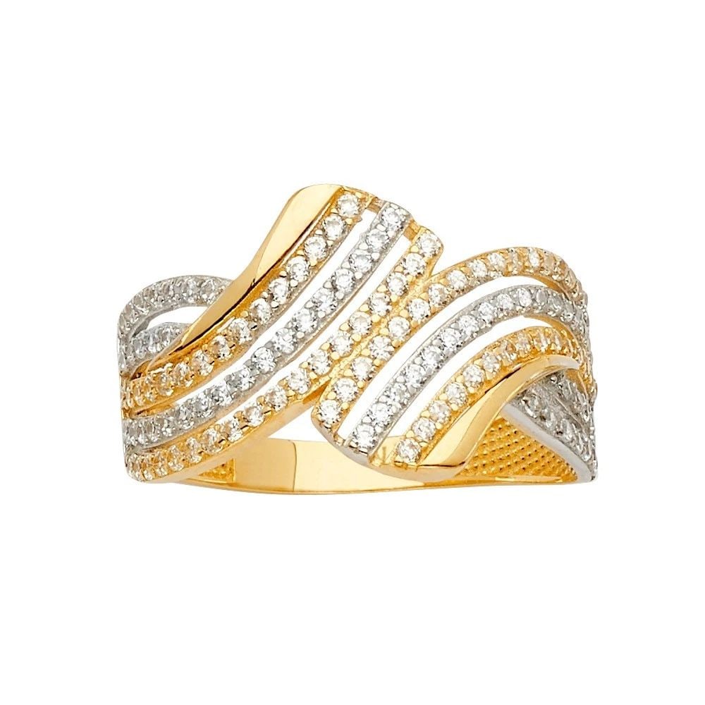 NEW 14K YELLOW GOLD MULTI LINE MP RING (1 of 2)