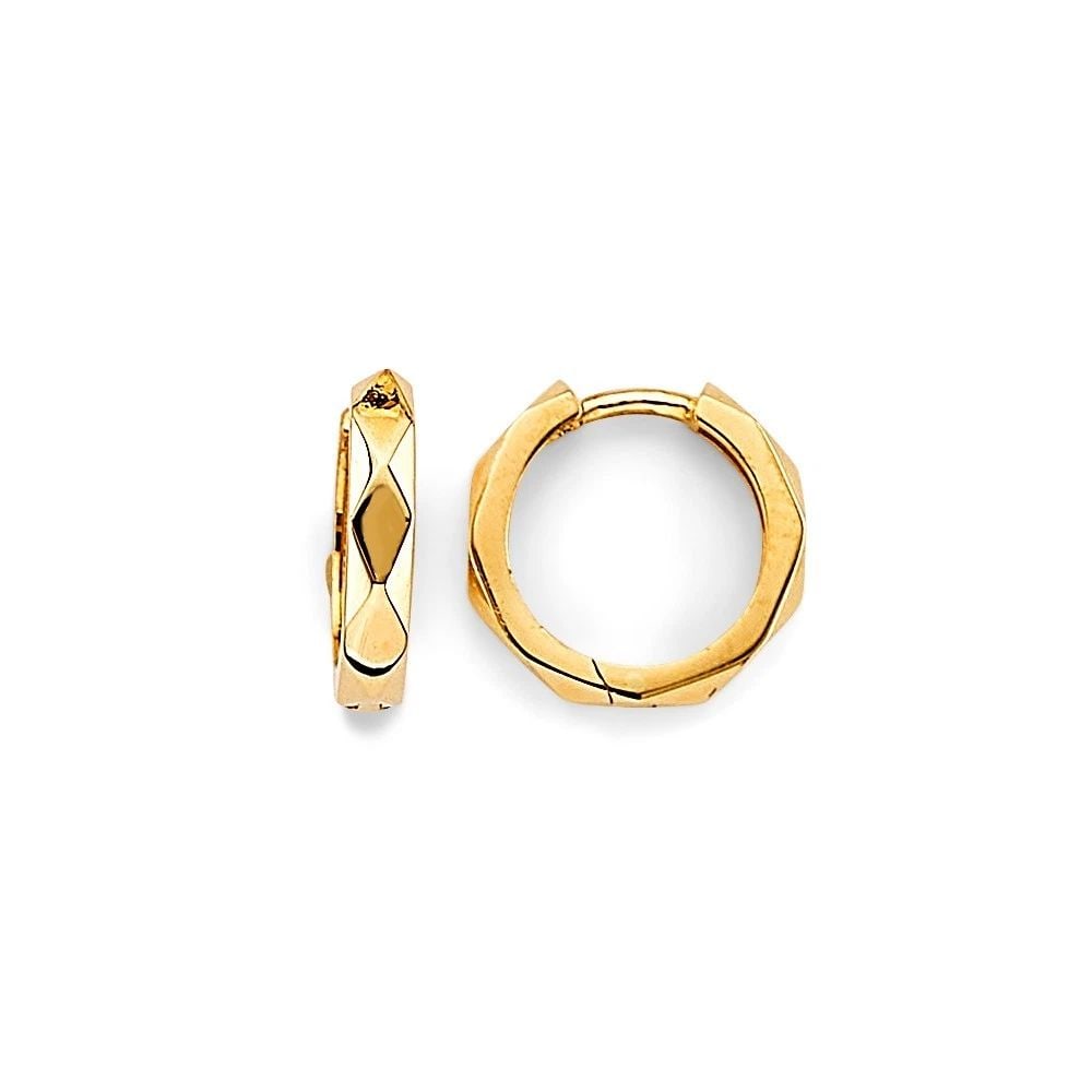 NEW 14K YELLOW GOLD HUGGIES EARRINGS: NEW 14K YELLOW GOLD HUGGIES EARRINGS HUGGIES EARRINGS NEW 14K YELLOW GOLD HEIGHT - 12 mm WIDTH - 12 mm Apx WEIGHT - 2 g
