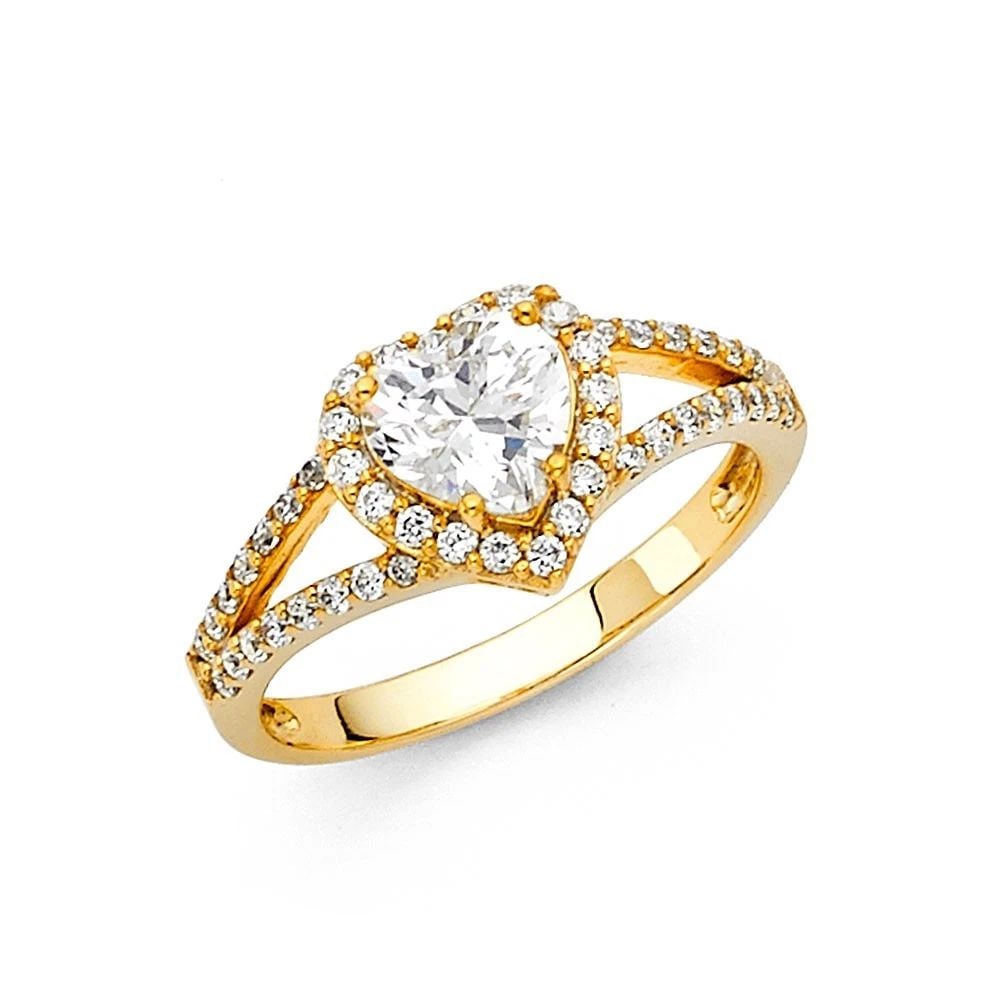 NEW 14K YELLOW GOLD ENGAGEMENT RING (1 of 1)