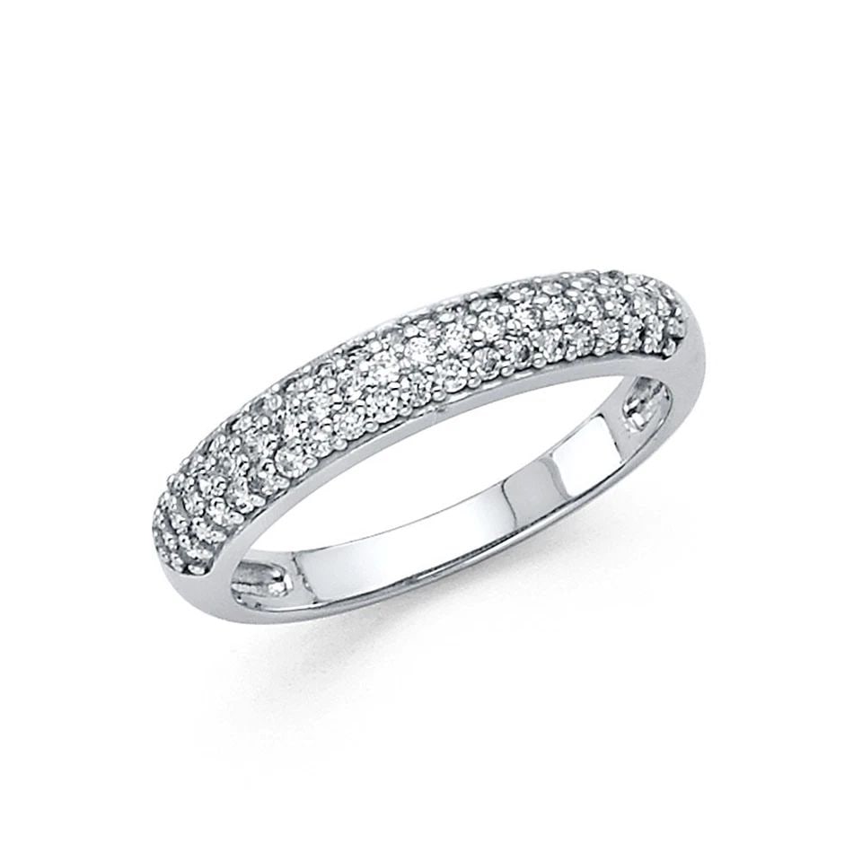 NEW 14K WHITE GOLD WEDDING BAND - SIZE 7: NEW 14K WHITE GOLD WEDDING BAND WEDDING BAND NEW 14K WHITE GOLD WIDTH: 3.5 mm Average Apx. WEIGHT: 2.7g