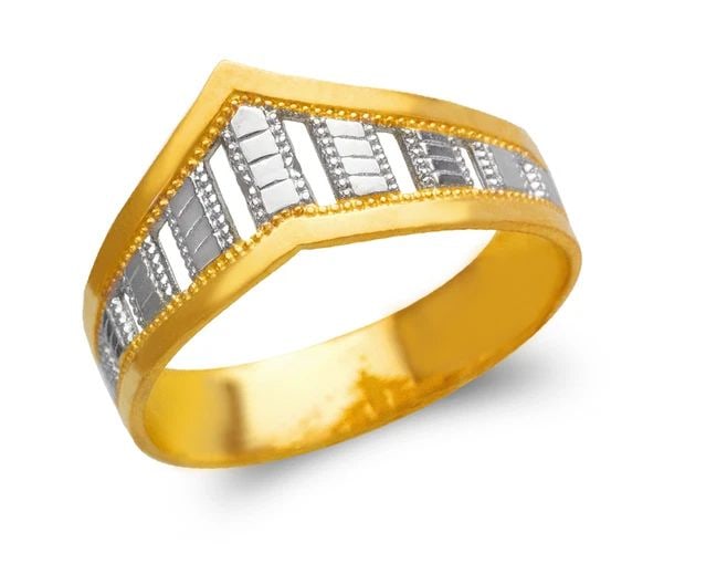 NEW 14K TWO TONE GOLD LADIES FILIGREE RING (1 of 1)