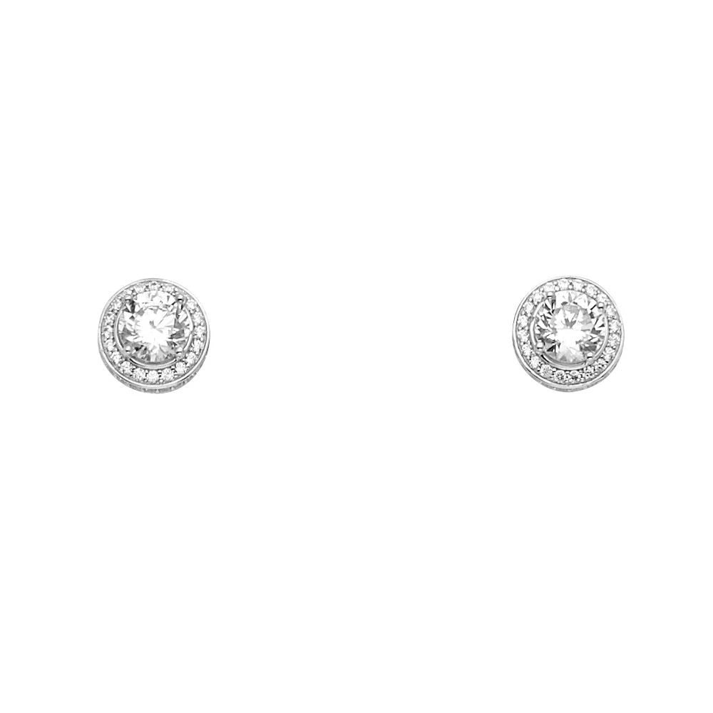 NEW 14K WHITE GOLD EARRINGS/SET (1 of 1)