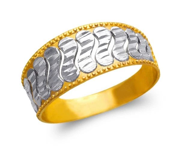 NEW 14K TWO TONE GOLD LADIES FILIGREE RING (1 of 2)