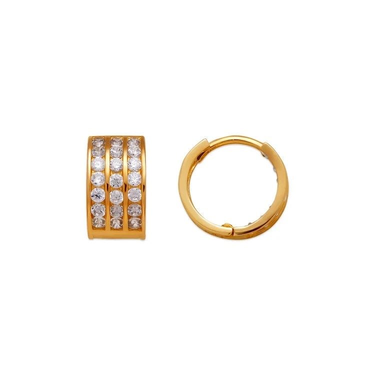 NEW 14K YELLOW GOLD 12MM HUGGIE EARRINGS: NEW 14K YELLOW GOLD 12MM HUGGIE EARRINGS 12MM HUGGIE EARRINGS NEW 14K YELLOW GOLD Width: Approx. 12mm Apx WEIGHT: 2.6g