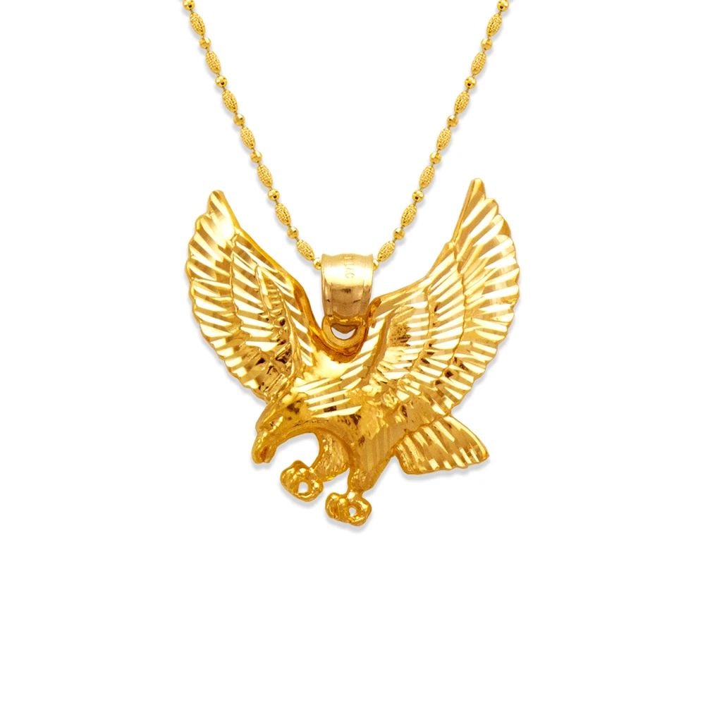 NEW 14K YELLOW GOLD 29MM EAGLE PENDANT (1 of 2)