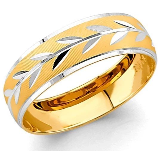 NEW 14K TWO TONE GOLD MEN'S WEDDING BAND - SIZE 10: NEW 14K TWO TONE GOLD MEN'S WEDDING BANDMEN'S WEDDING BANDNEW 14KTWO TONE GOLDWIDTH :Average Apx WEIGHT : 2.6g