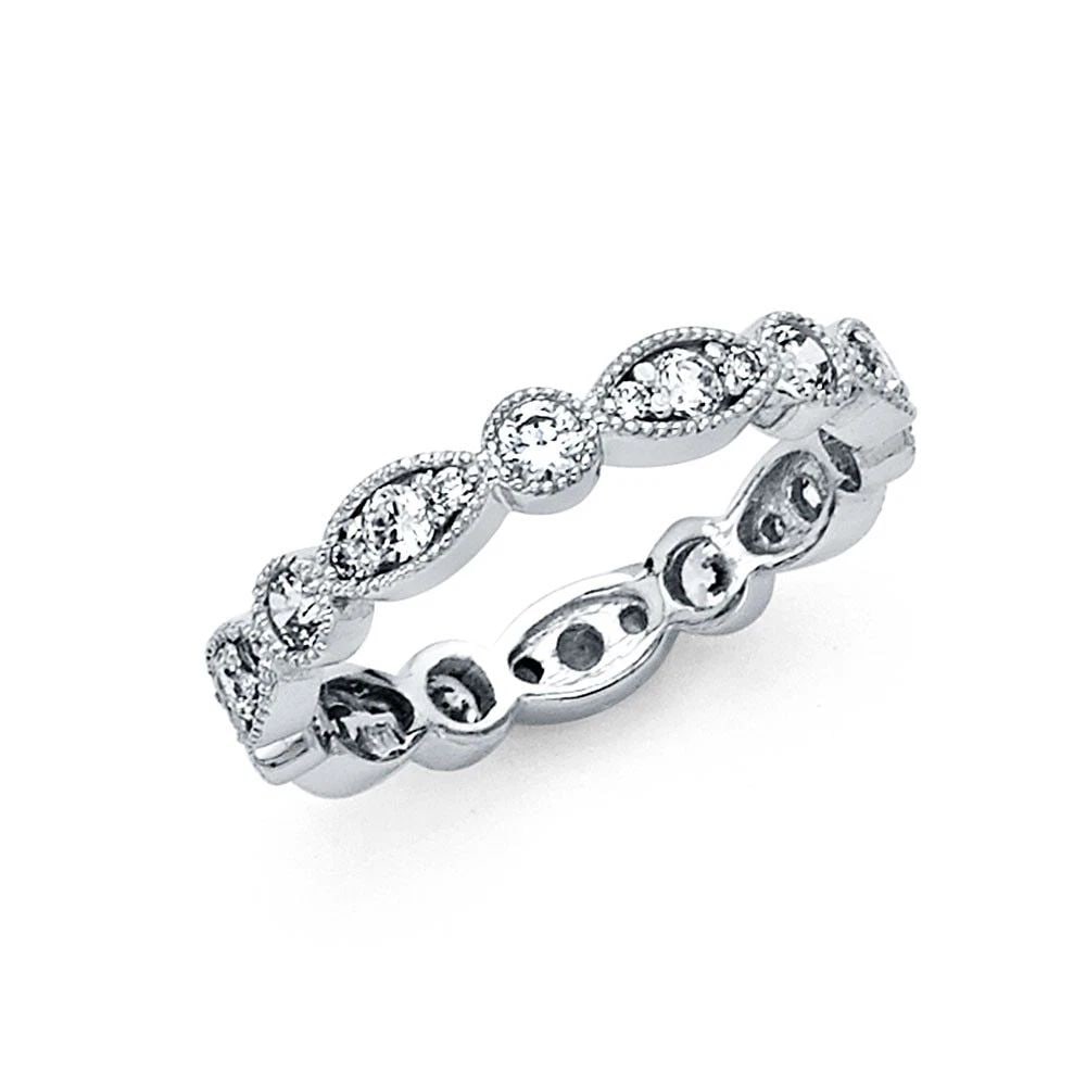 NEW 14K WHITE GOLD ETERNITY BAND (1 of 2)