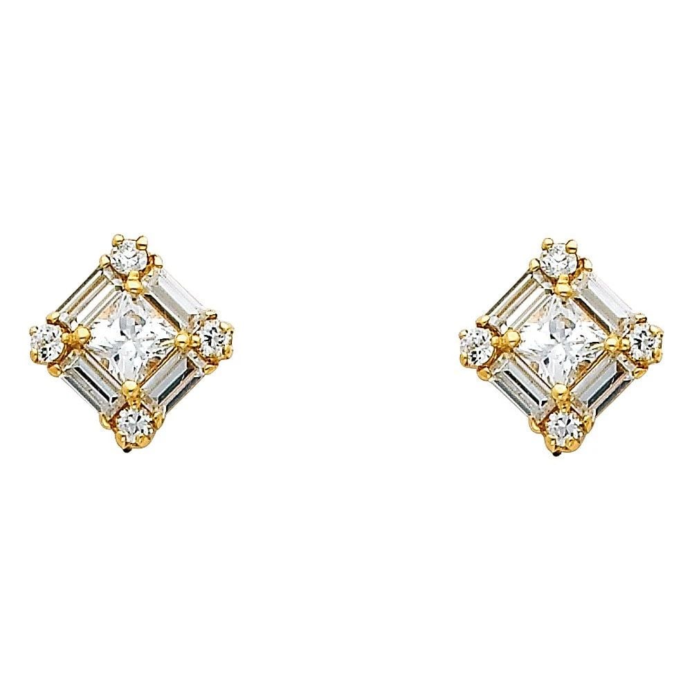 NEW 14K YELLOW GOLD SQUARE EARRINGS: NEW 14K YELLOW GOLD SQUARE EARRINGSSQUARE EARRINGSNEW 14K YELLOW GOLDHEIGHT - 11 mmWIDTH - 11 mmApx WEIGHT - 1.9 g