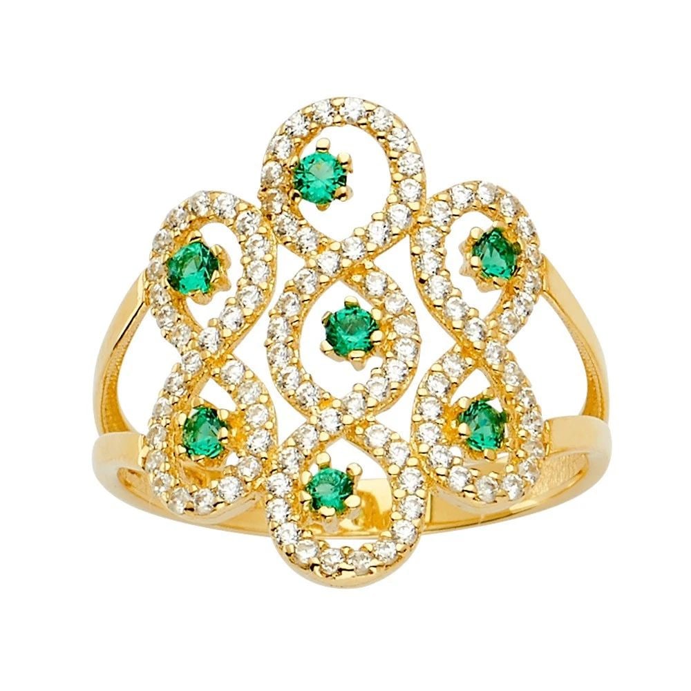NEW 14K YELLOW GOLD MULTI LINE MP RING (1 of 1)