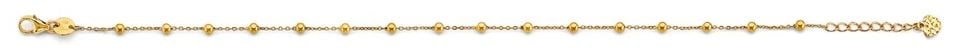 NEW 14K YELLOW GOLD LIGHT BALL ANKLET: NEW 14K YELLOW GOLD LIGHT BALL ANKLETLIGHT BALL ANKLETNEW 14KYELLOW GOLDLENGTH - 9inApx WEIGHT - 1.8g