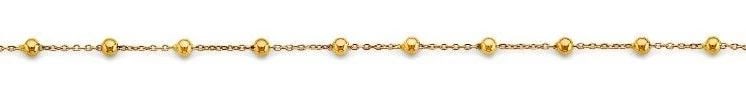 NEW 14K YELLOW GOLD LIGHT BALL ANKLET: NEW 14K YELLOW GOLD LIGHT BALL ANKLETLIGHT BALL ANKLETNEW 14KYELLOW GOLDLENGTH - 9inApx WEIGHT - 1.8g