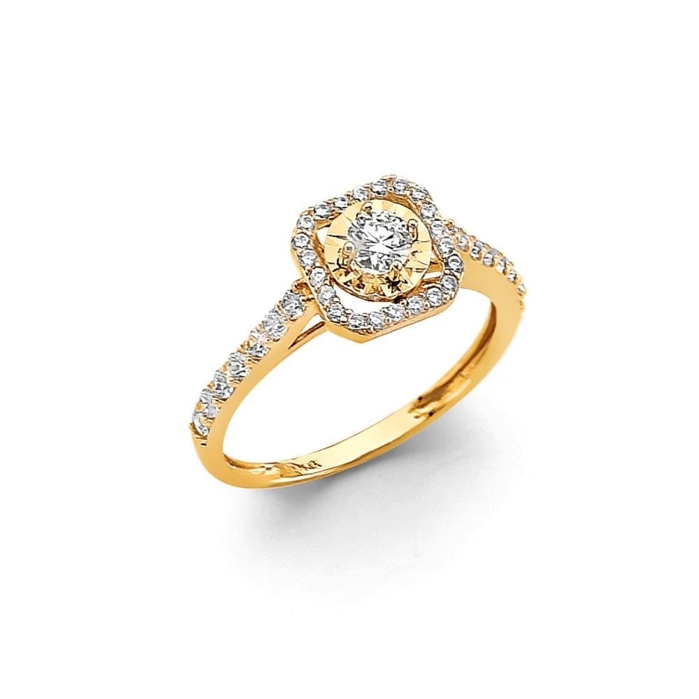 NEW 14K YELLOW GOLD ENGAGEMENT RING (1 of 2)
