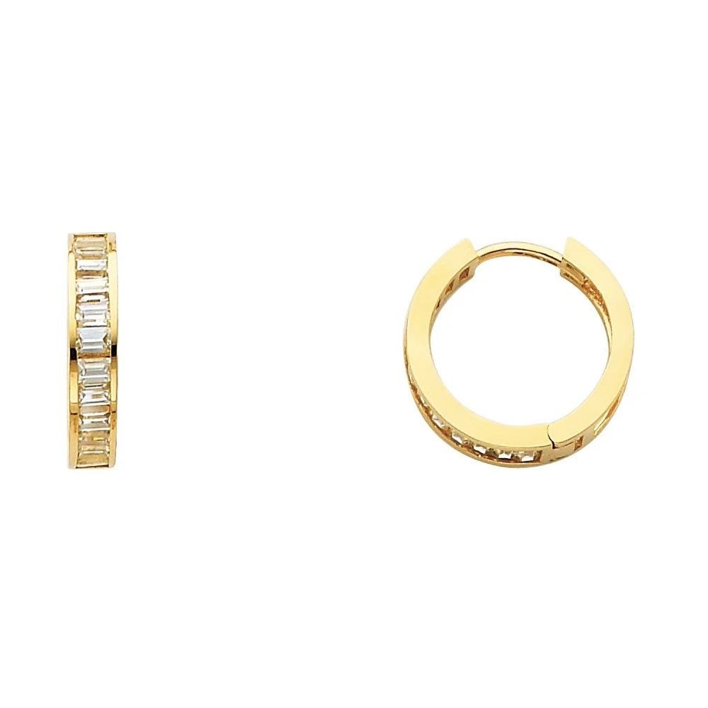 NEW 14K YELLOW GOLD HUGGIES EARRINGS: NEW 14K YELLOW GOLD HUGGIES EARRINGSHUGGIES EARRINGSNEW 14K YELLOW GOLDHEIGHT - 15 mmWIDTH - 15 mmApx WEIGHT - 1.8 g