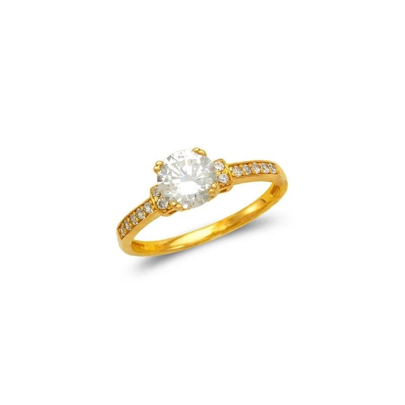 NEW 14K YELLOW GOLD LADIES FANCY SOLITAIRE RING: NEW 14K YELLOW GOLD LADIES FANCY SOLITAIRE RINGLADIES FANCY SOLITAIRE RINGNEW 14KYELLOW GOLDApx. SIZE: 3mmApx. WEIGHT: 2.4g
