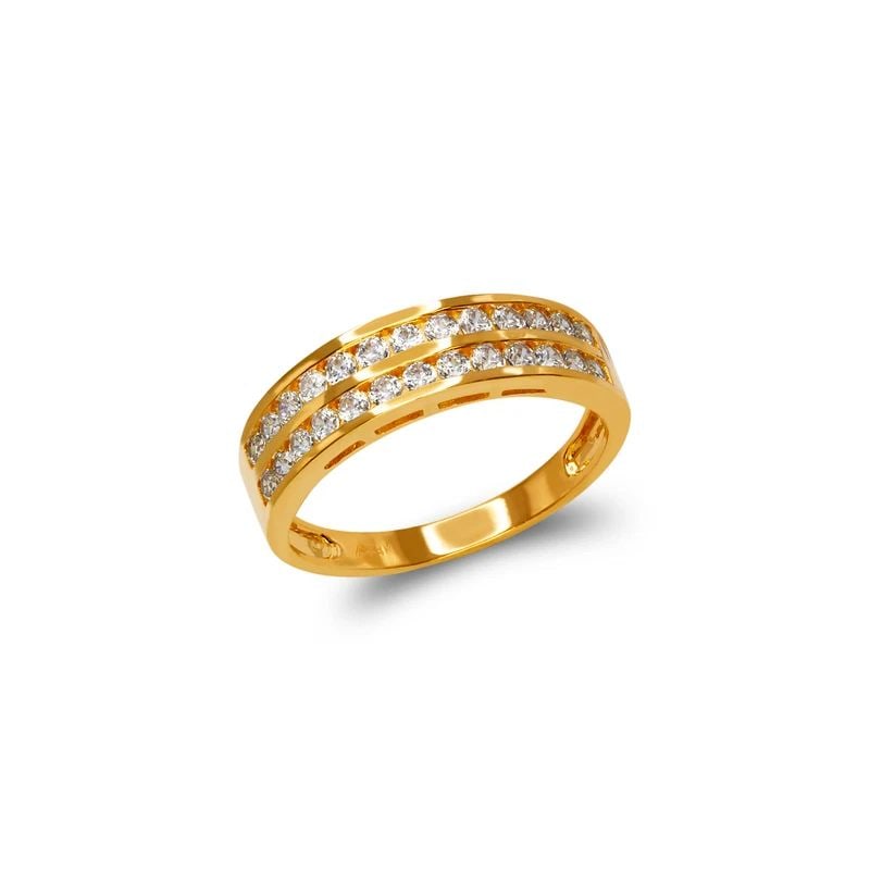 NEW 14K YELLOW GOLD LADIES FANCY BAND RING (1 of 1)