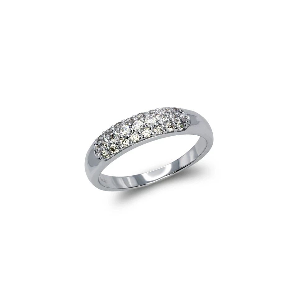NEW 14K WHITE GOLD LADIES FANCY WHITE RING: NEW 14K WHITE GOLD LADIES FANCY WHITE RING LADIES FANCY WHITE RING NEW 14K WHITE GOLD Apx. WIDTH: 4mm Apx. WEIGHT: 2.4g