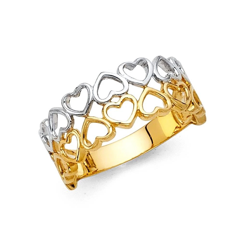 NEW 14K TWO TONE GOLD FANCY RING (1 of 1)