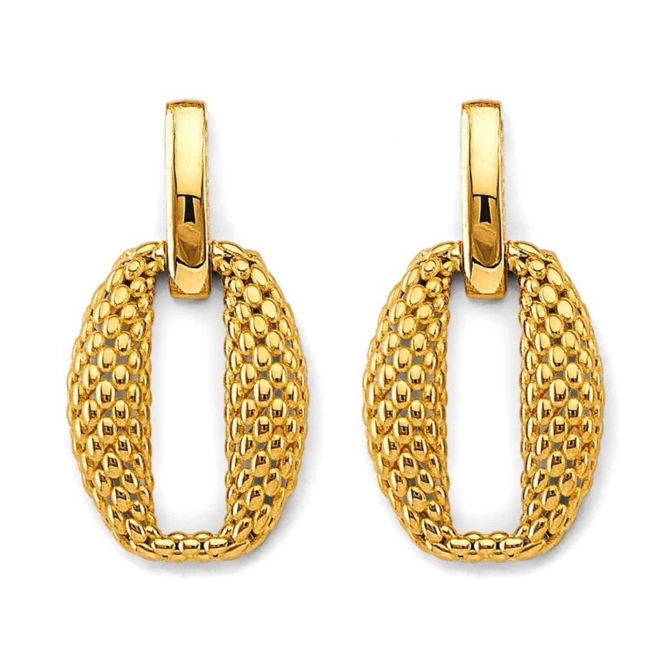 NEW 14K YELLOW GOLD FANCY MESH DESIGN PENDANT: NEW 14K YELLOW GOLD FANCY MESH DESIGN PENDANT FANCY MESH DESIGN PENDANT NEW 14K YELLOW GOLD Height : 33 mm Width : 17 mm Apx. WEIGHT : 2.3g