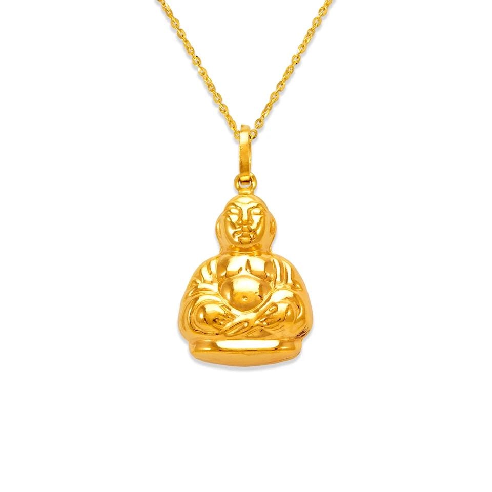 NEW 14K YELLOW GOLD 20MM BUDDHA CHARM PENDANT: NEW 14K YELLOW GOLD 20MM BUDDHA CHARM PENDANT 20MM BUDDHA CHARM PENDANT NEW 14K YELLOW GOLD Apx. WIDTH: 16x20mm Apx WEIGHT: 2.3g