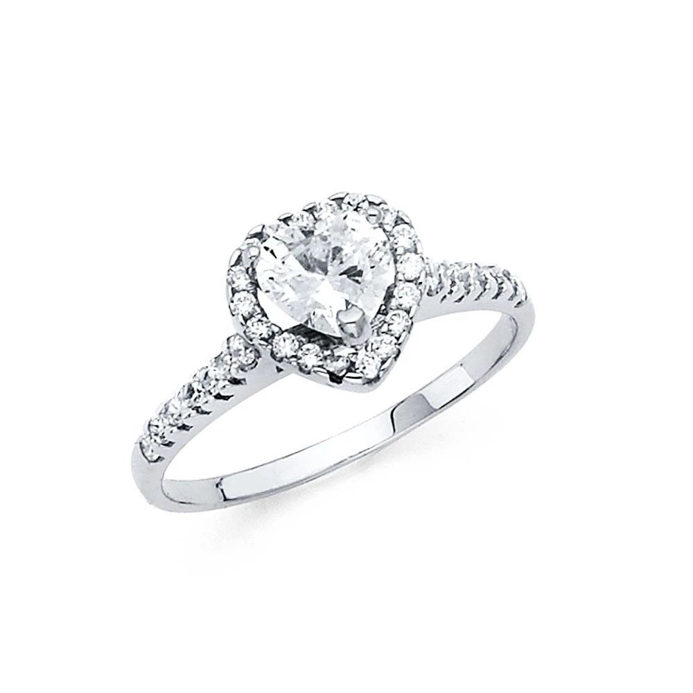 NEW 14K WHITE GOLD ENGAGEMENT RING: NEW 14K WHITE GOLD ENGAGEMENT RING ENGAGEMENT RING NEW 14K WHITE GOLD WIDTH : 1.5 mm WEIGHT : 2.3g