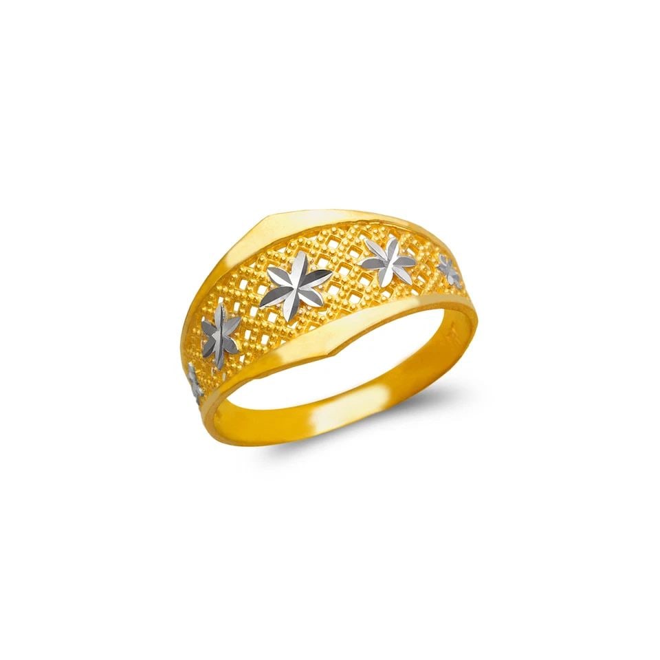 NEW 14K TWO TONE GOLD LADIES FILIGREE RING (1 of 1)