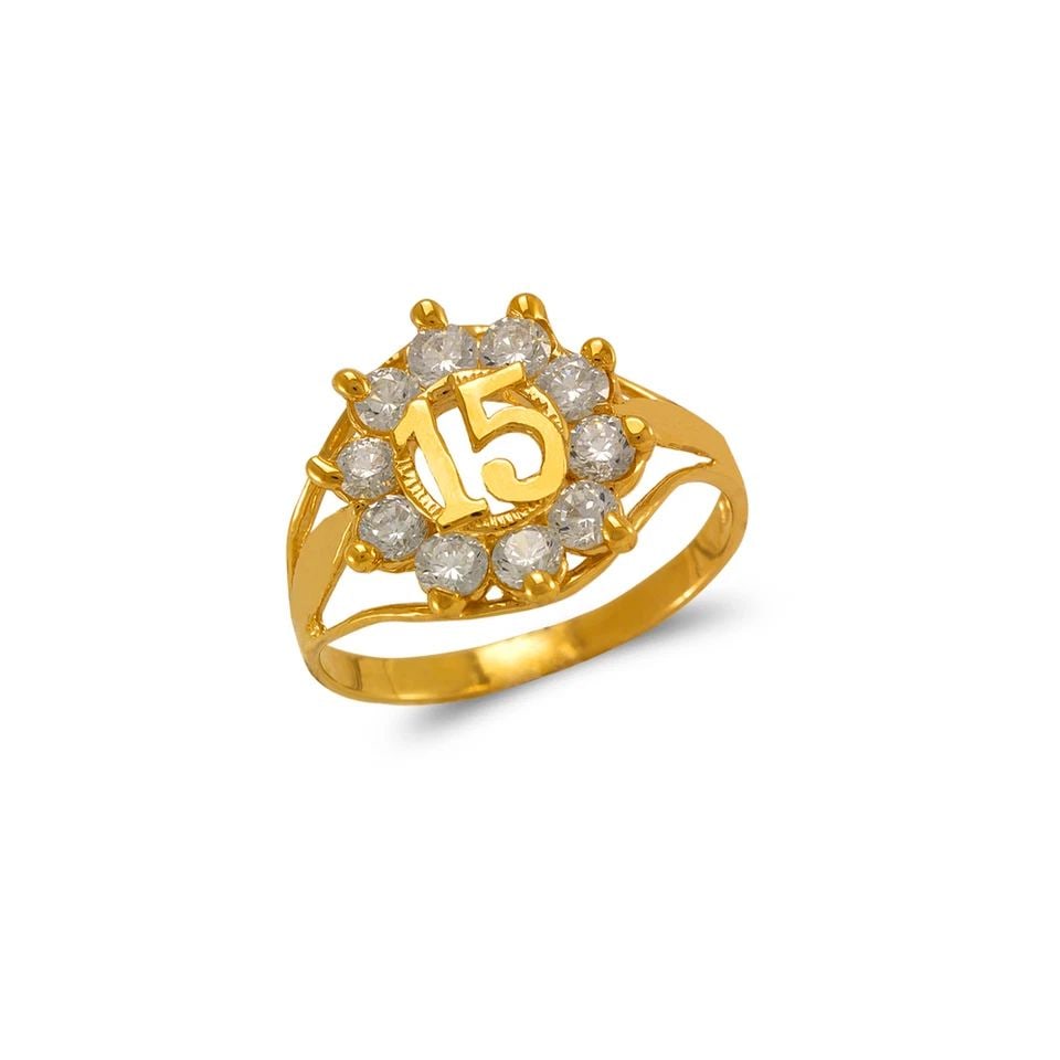 NEW 14K YELLOW GOLD LADIES 15 ANOS RING: NEW 14K YELLOW GOLD LADIES 15 ANOS RING LADIES 15 ANOS RING NEW 14K YELLOW GOLD Apx. WIDTH: 13.5mm Apx. WEIGHT: 2.2g