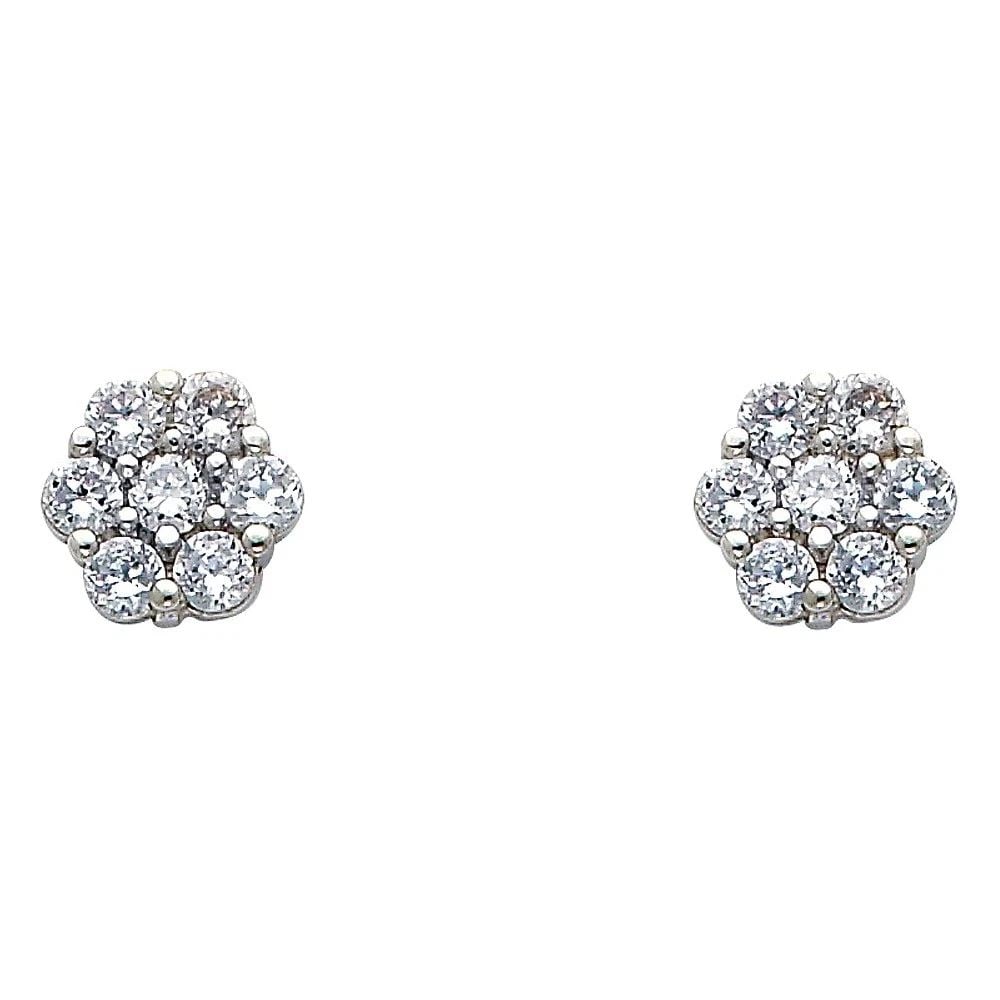NEW 14K WHITE GOLD EARRINGS (1 of 1)