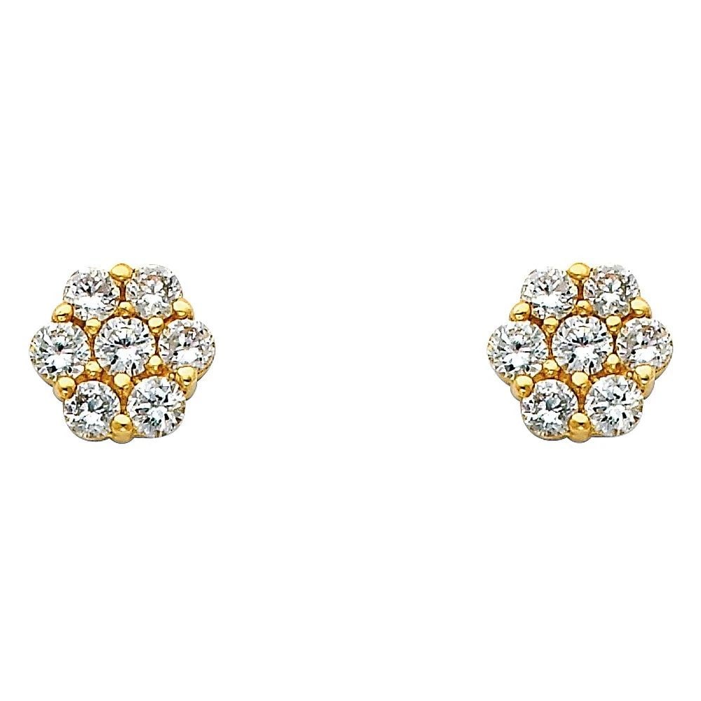 NEW 14K YELLOW GOLD EARRINGS: NEW 14K YELLOW GOLD EARRINGS EARRINGS NEW 14K YELLOW GOLD HEIGHT - 10 mm WIDTH - 10 mm Apx WEIGHT - 1.6 g