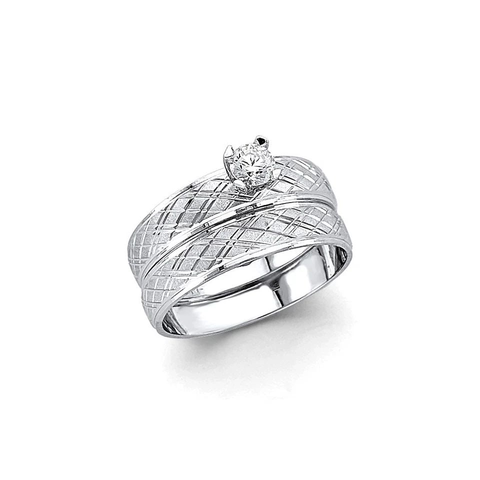 NEW 14K WHITE GOLD LADIES WEDDING BAND (1 of 1)