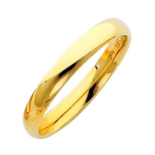 NEW 14K YELLOW GOLD 3MM COMFORT FIT WEDDING BAND (1 of 1)