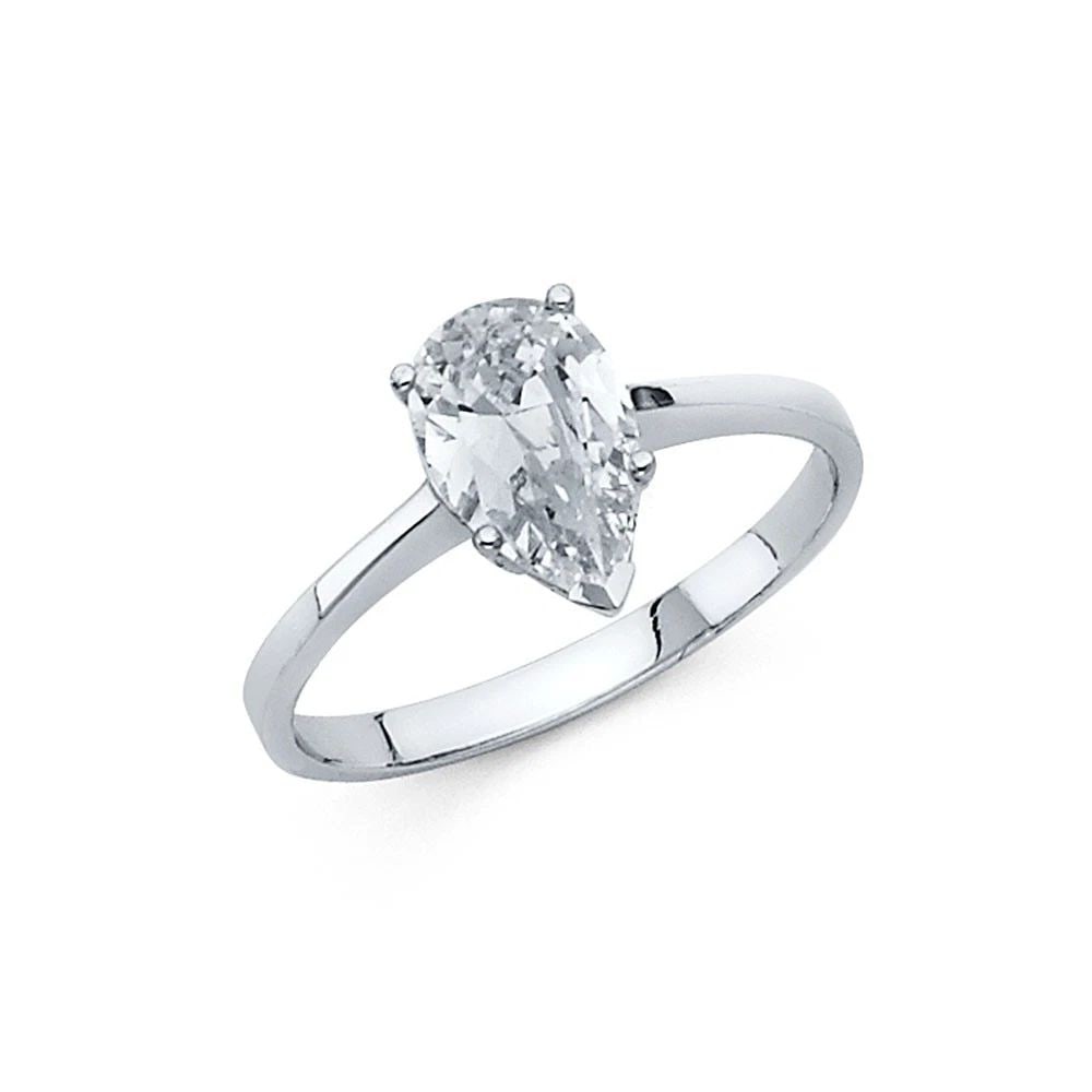NEW 14K WHITE GOLD ENGAGEMENT RING: NEW 14K WHITE GOLD ENGAGEMENT RING ENGAGEMENT RING NEW 14K WHITE GOLD WIDTH : 1.5 mm WEIGHT : 2.1g