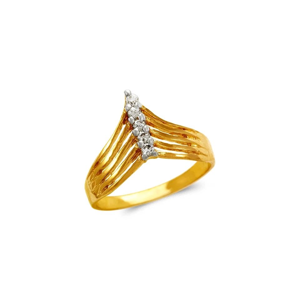 NEW 14K TWO TONE GOLD LADIES FASHION RING (1 of 1)